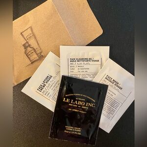 Le Labo 4 Brand New Men's Sample Packs Shaving Cream, Face Lotion, Cleansing Oil